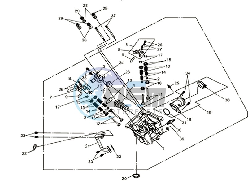 CYLINDER HEAD CPL   / THERMOSTAT