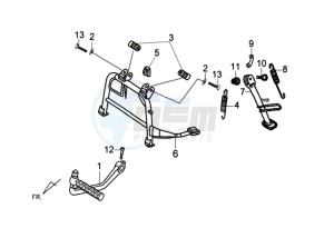 ORBIT II 50 drawing CENTRAL STAND / SIDE STAND / KICKSTARTER PEDAL