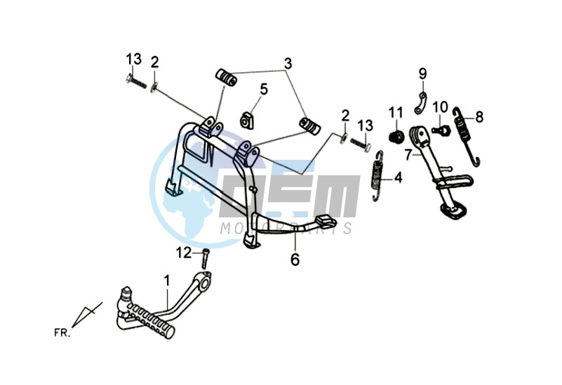 CENTRAL STAND / SIDE STAND / KICKSTARTER PEDAL