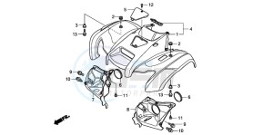 TRX420TE FOURTRAX ES drawing FRONT FENDER