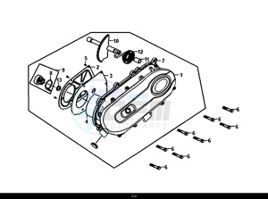 FIDDLE III 50 (25 KM/H) (XA05W5-NL) (E4) (L7-M0) drawing L. CRANK CASE COVER