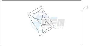 CBR600FR drawing TANK PAD HRC LOGO