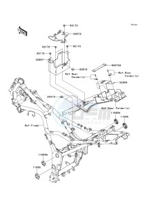 EX250 J [NINJA 250R] (J8F-J9FA) J9F drawing FRAME FITTINGS