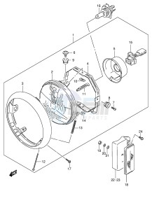 LS650 (E3-E28) SAVAGE drawing HEADLAMP