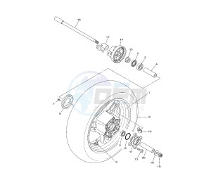 XP T-MAX ABS SV 500 drawing REAR WHEEL