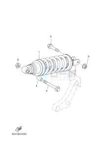 MTM690-U MTM-690-U XSR700 (B348 B348 B348) drawing REAR SUSPENSION