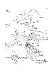 KRF 750 M [TERYX 750 FI 4X4 NRA OUTDOORS] (M9F9) M9F drawing GUARDS_CAB FRAME