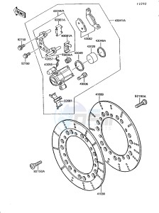 ZG 1200 B [VOYAGER XII] (B6-B9) [VOYAGER XII] drawing FRONT BRAKE