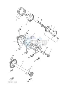 MT09 900 (1RC9) drawing CRANKSHAFT & PISTON