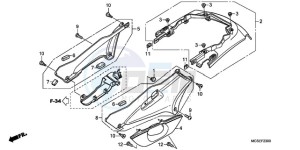 ST1300A9 Australia - (U / ABS MME) drawing SIDE COVER/REAR COWL