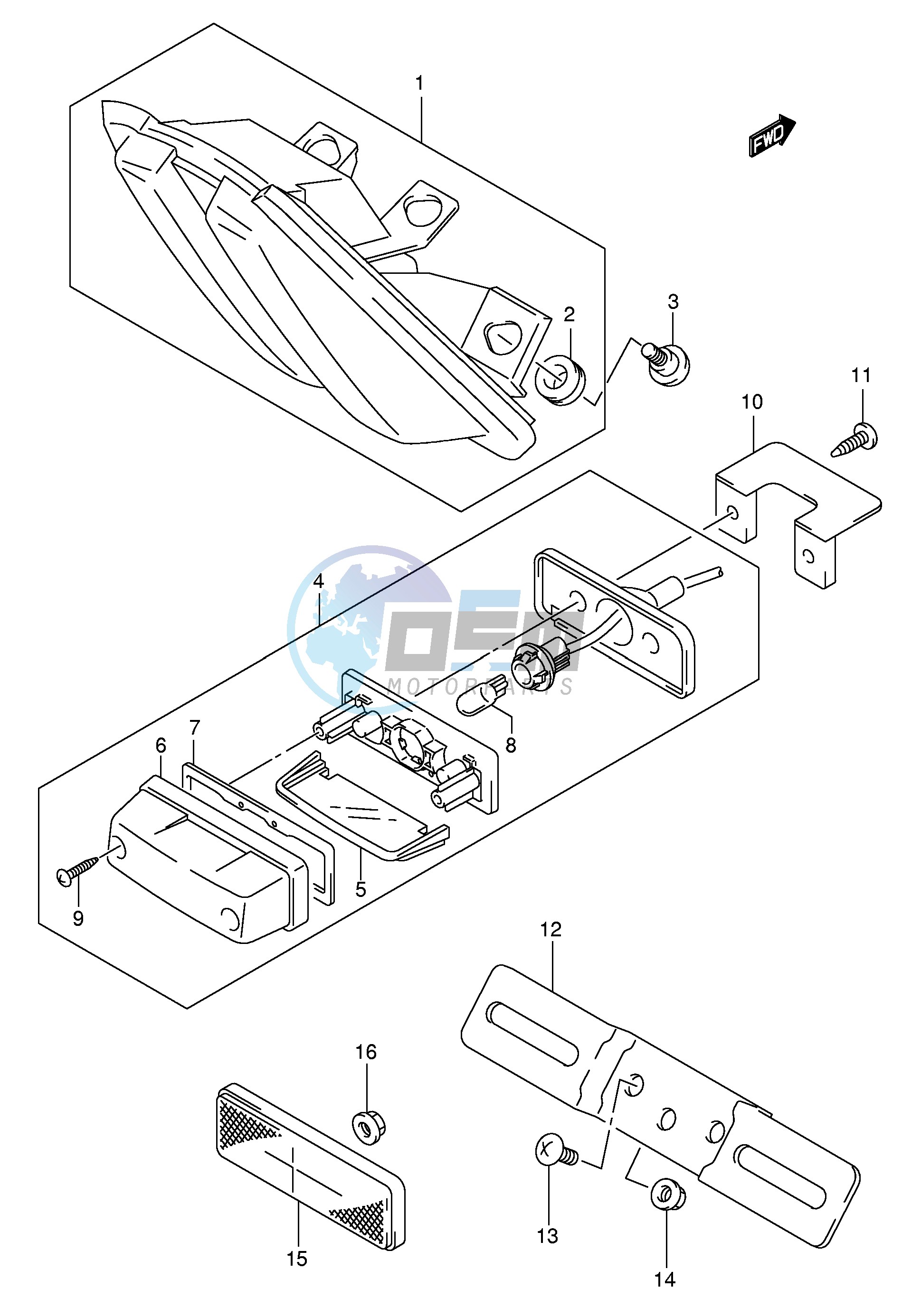 TAIL LAMP (SV1000K3 K4 K5 U1K3 U1K4 U1K5 U2K3 U2K4 U2K5)