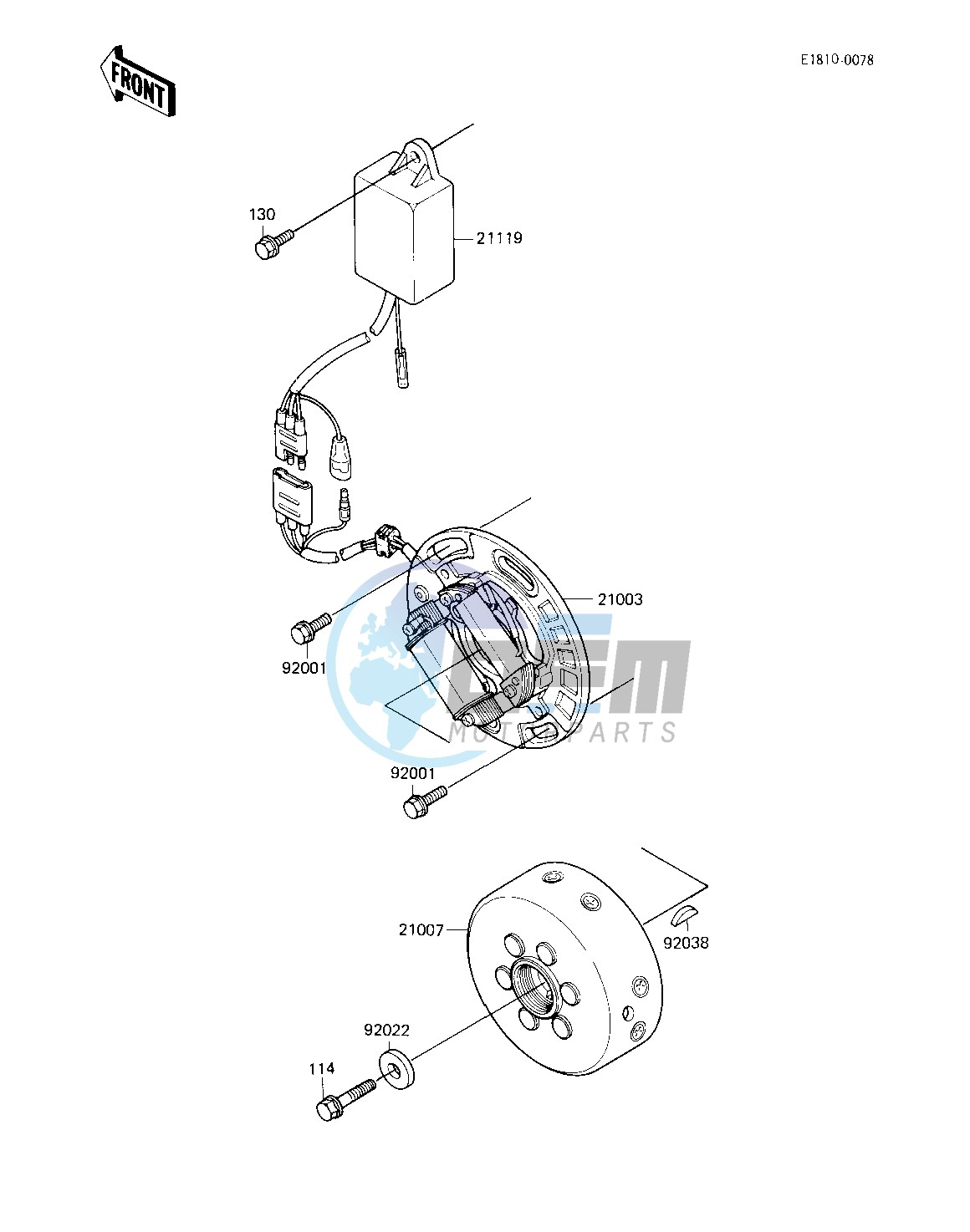 IGNITION -- 83 KX250-C1- -