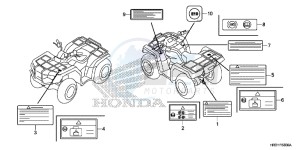 TRX420FM1H TRX420 ED drawing CAUTION LABEL