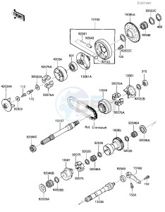 ZX 900 A [NINJA] (A3) NINJA 900 drawing BALANCER_STARTER CLUTCH