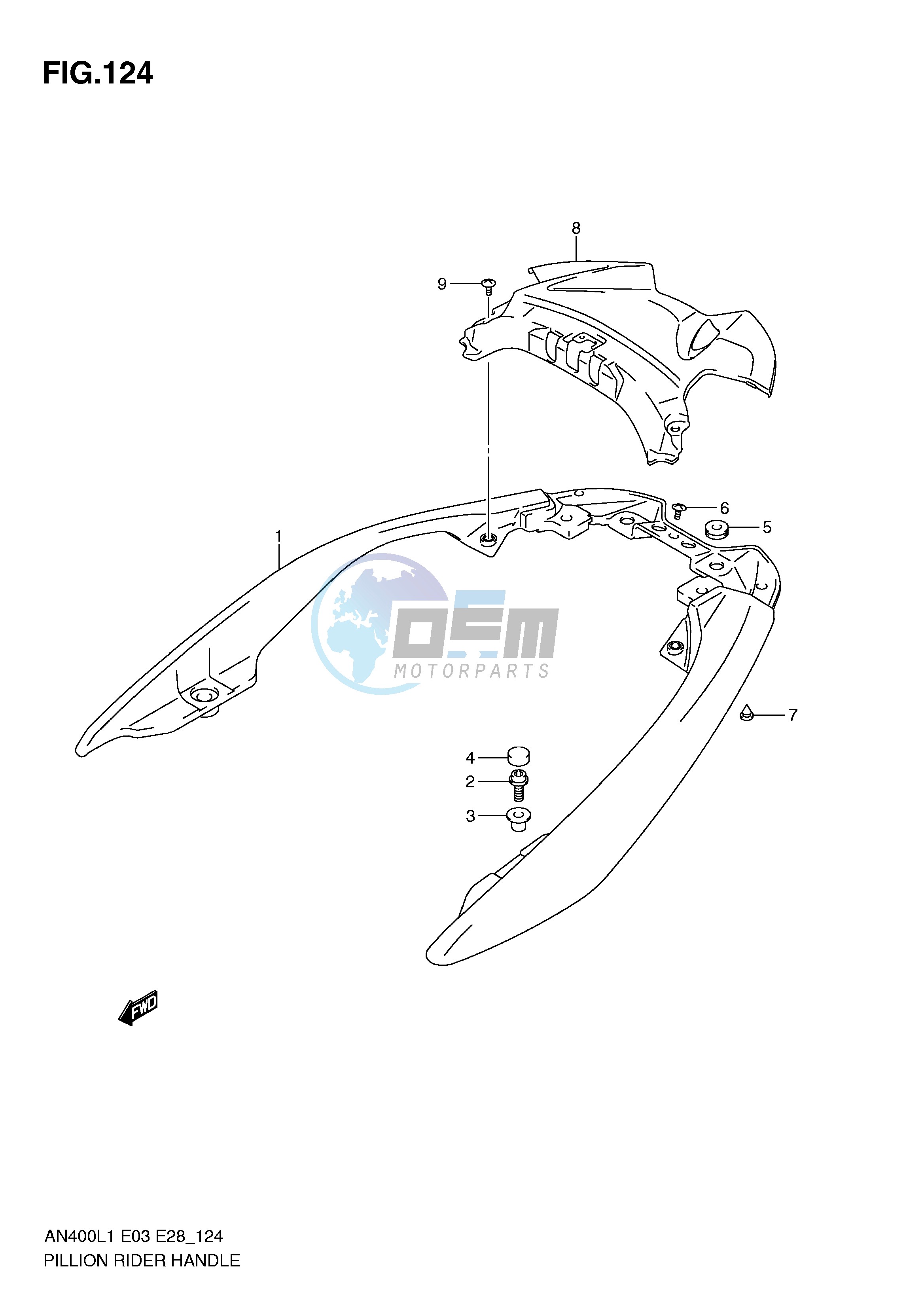 PILLION RIDER HANDLE (AN400L1 E3)