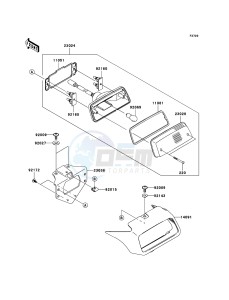 KFX700 KSV700B8F EU drawing Taillight(s)