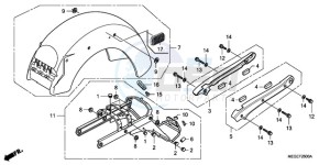 VT750CA9 Ireland - (EK / MME ST) drawing REAR FENDER/GRAB RAIL