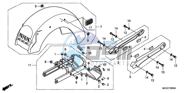 REAR FENDER/GRAB RAIL