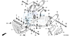 CBF1000A9 EK drawing EXHAUST MUFFLER