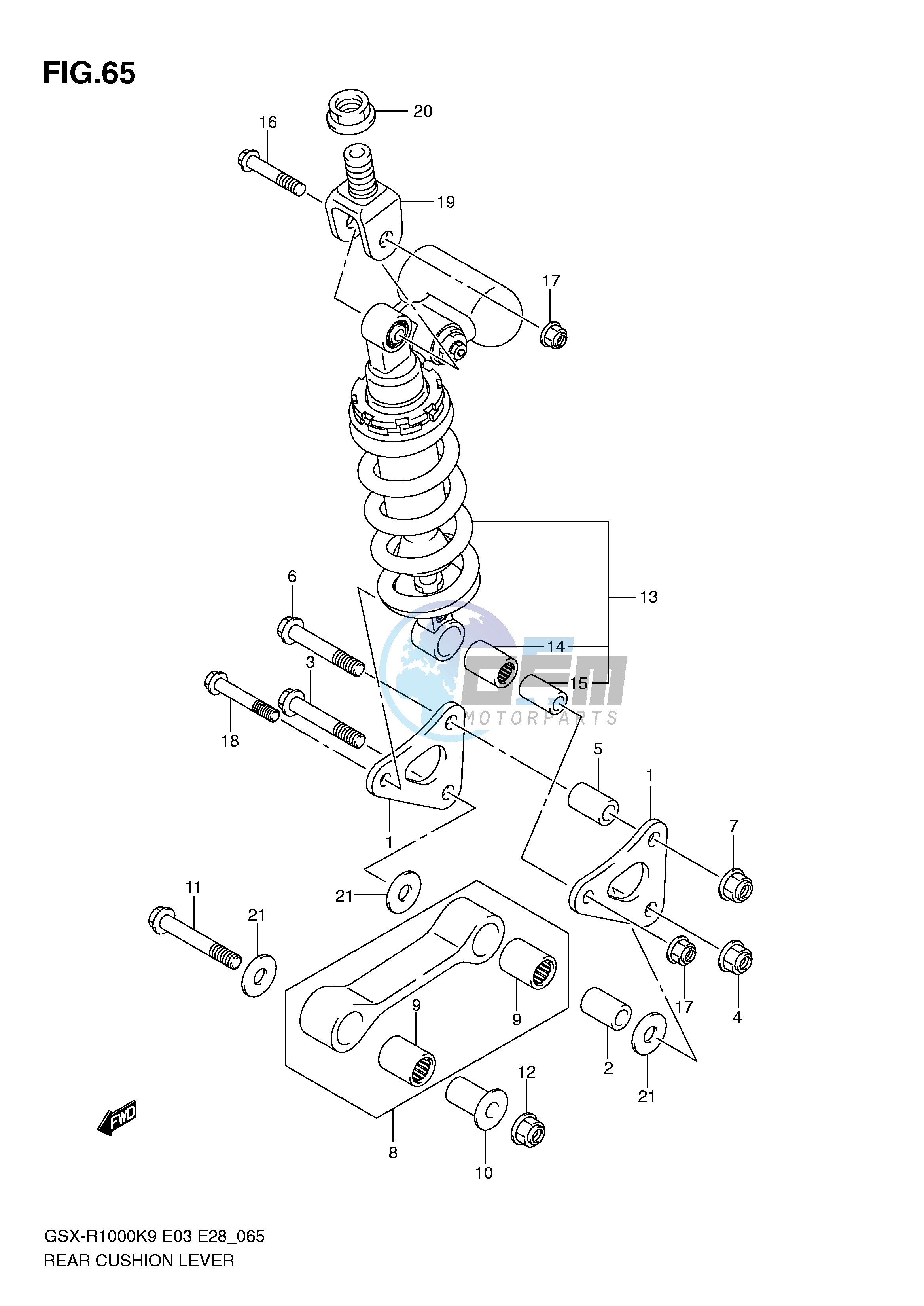 REAR CUSHION LEVER