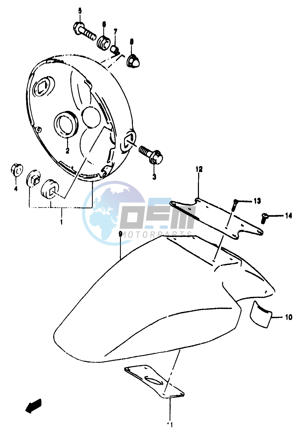 FRONT FENDER (GSF1200T V W X Y)