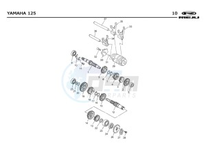 RS2-125-NACKED-PRO-GREY drawing GEARBOX  Yamaha 125 4T EURO2