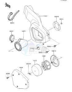 KXT 250 B [TECATE] (B1) [TECATE] drawing AIR CLEANER