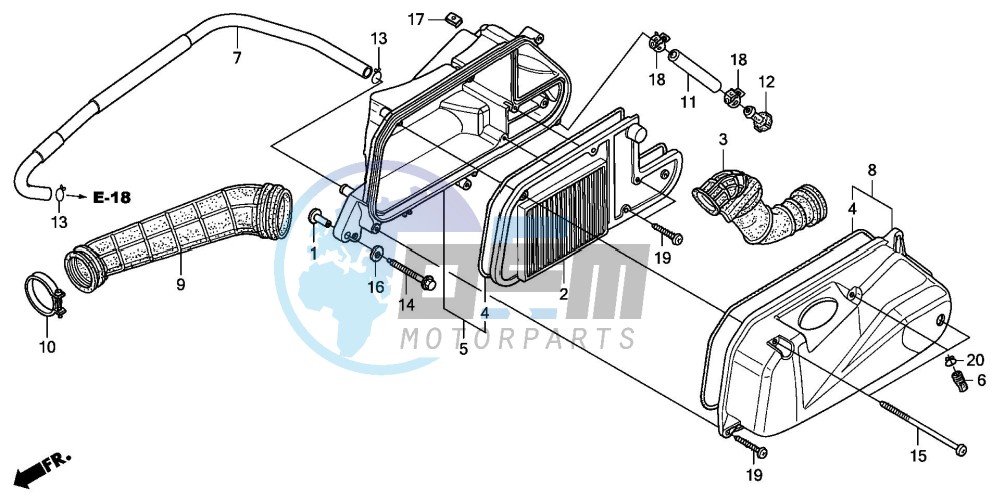 AIR CLEANER (FES1257/A7)(FES1507/A7)