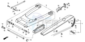 CB750F2 SEVEN FIFTY drawing SWINGARM