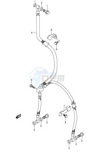 SV650S (E2) drawing FRONT BRAKE HOSE (SEE NOTE)