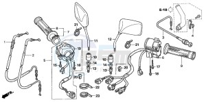 CB1300F CB1300SUPER FOUR drawing SWITCH/CABLE