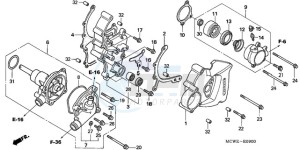 VFR8009 UK - (E / MME) drawing WATER PUMP