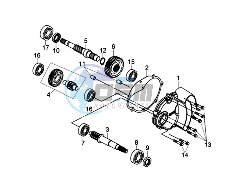 CRANKCASE - DRIVE SHAFT