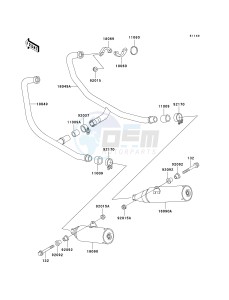 EX 500 D [NINJA 500R] (D10-D12) [NINJA 500R] drawing MUFFLER-- S- -