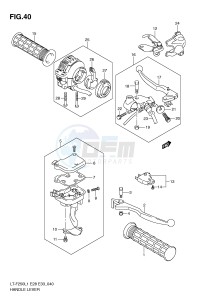 LT-F250 (E28-E33) drawing HANDLE LEVER