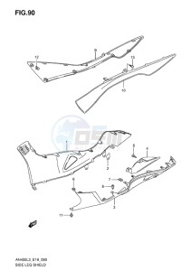 AN400Z ABS BURGMAN EU-UK drawing SIDE LEG SHIELD