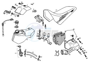 SENDA R DRD E1 E1R - 50 cc drawing FUEL TANK