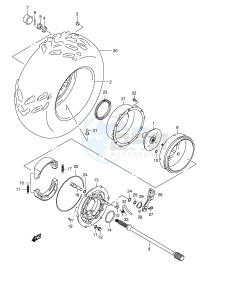 LT-F500F (E24) drawing RIGHT REAR WHEEL (MODEL W X Y)