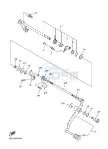 XJ6NA 600 XJ6-N (NAKED, ABS) (36BD 36BE) drawing SHIFT SHAFT