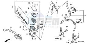 CB600F9 Spain - (SP / 25K) drawing FR. BRAKE MASTER CYLINDER (CB600F/F3)