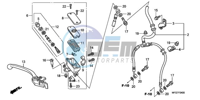 FR. BRAKE MASTER CYLINDER (CB600F/F3)