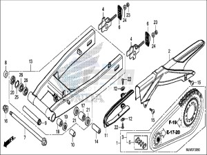 CBR500RAH CBR500R ED drawing SWINGARM