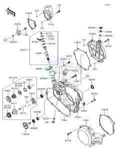 KX85 KX85CGF EU drawing Engine Cover(s)