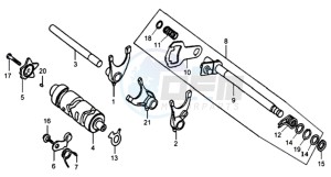 XS125-K drawing GEAR AXLE