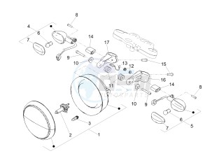 V7 III Racer 750 e4 (EMEA) drawing Front lights