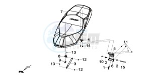 GTS 125I EURO4 SPORT L7 drawing BUDDYSEAT / REAR LUGGAGE FRAME /