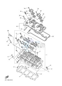 FZ1-S FZ1 FAZER 1000 (1CAM) drawing CYLINDER HEAD