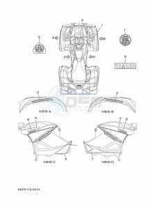 YFM700FWBD KODIAK 700 EPS (BGFW) drawing GRAPHICS