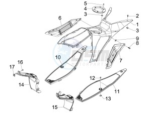 Runner 50 SP drawing Central cover - Footrests