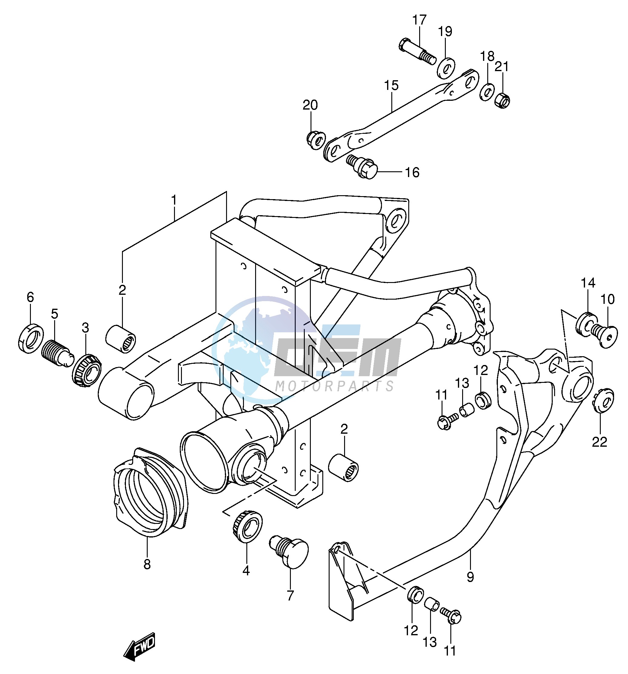 REAR SWINGING ARM (MODEL K3 K4 K5)